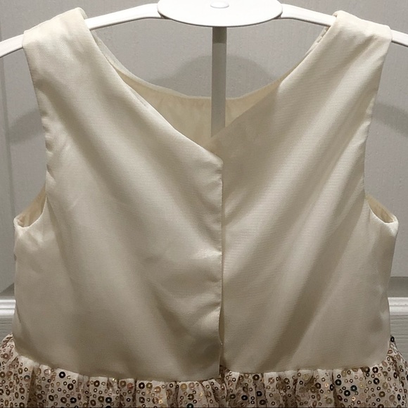 BRAND NEW: H&M Ivory Dress with Gold Sequins girls’ size 6x & 10- $30 each - Picture 4 of 8
